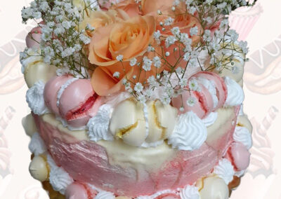 torta fiori e meringhe